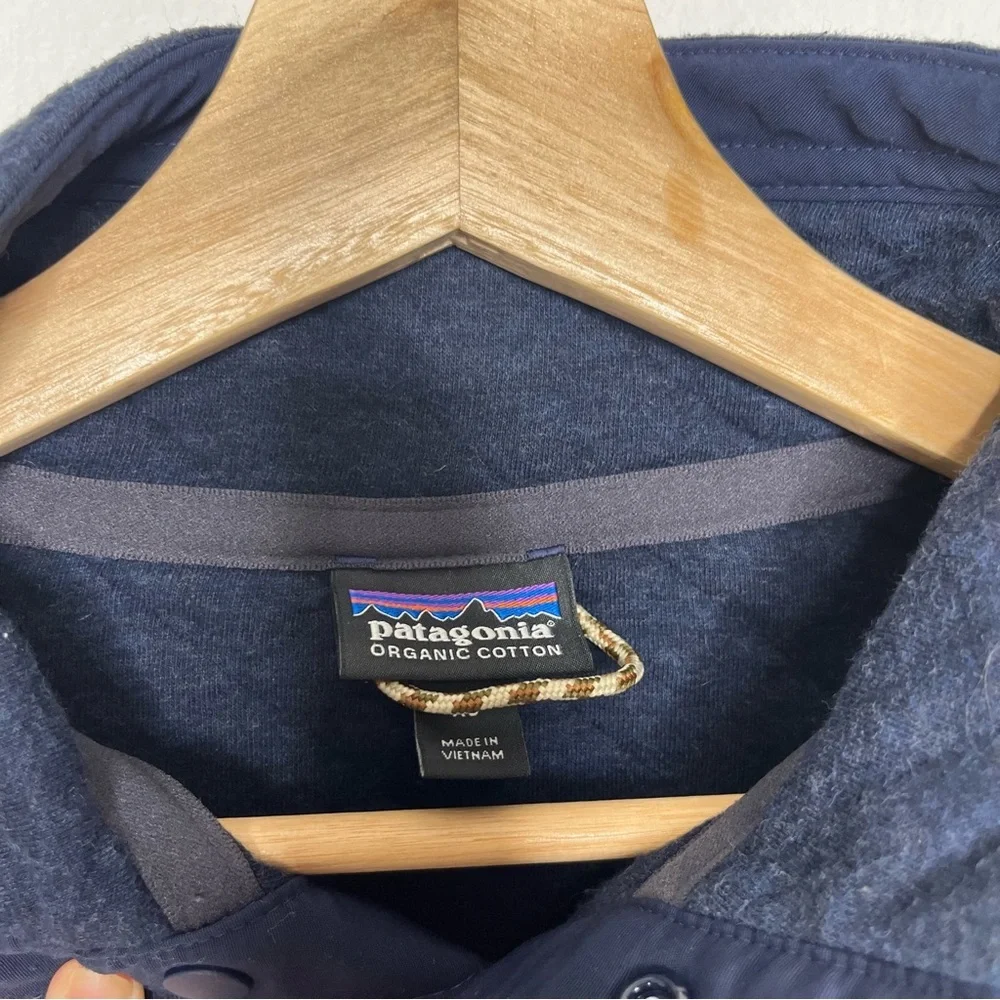 PATAGONIA QUILT SNAP-T PULLOVER Sweatshirt Navy Blue Size XS Classic Unisex